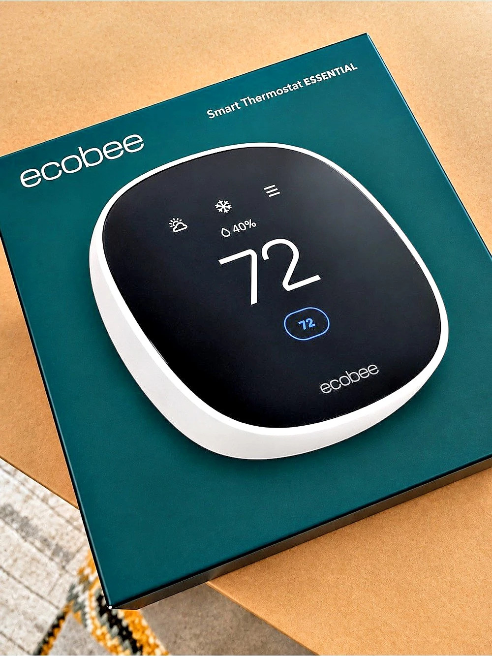 ecobee Smart Thermostat Essential Black & White